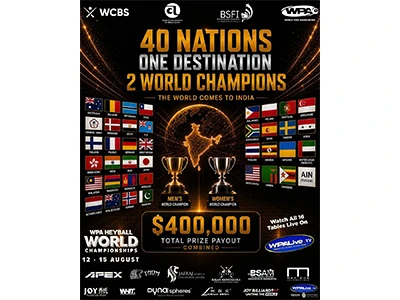 Tá an Chéim Socraithe Do Chraobhchomórtas Domhanda Heyball WPA 2026. 8 Laetha...